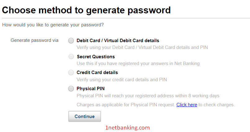 Kotak net banking password reset