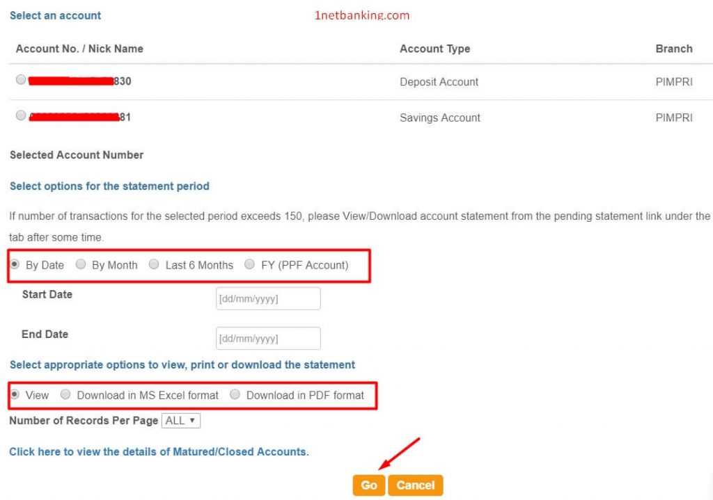[Easiest method] SBI account statement online download 2