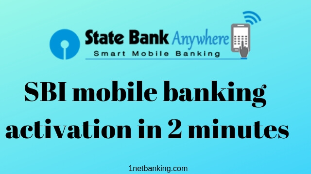 How to do SBI mobile banking activation in 2 minutes