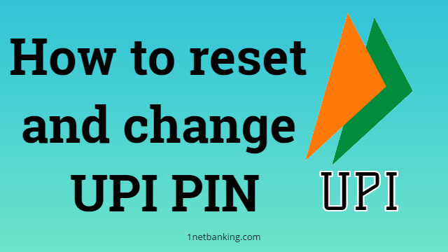 forgot upi pin