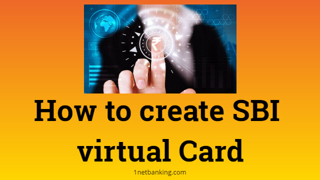 how to create sbi virtual card
