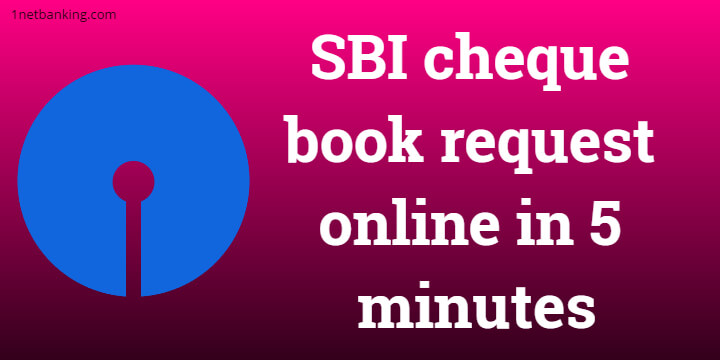 SBI cheque book request online