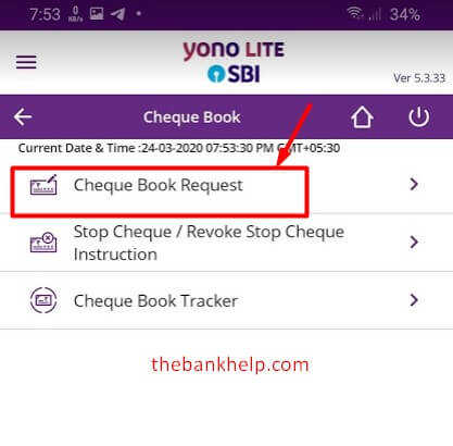 SBI cheque book request online in 5 minutes 1