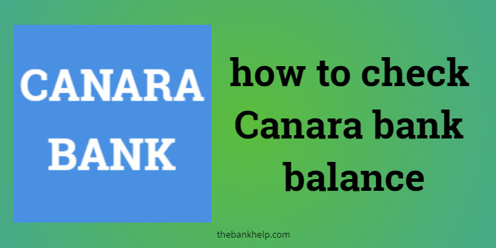 how to check Canara bank balance
