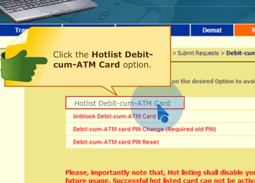 click on hostlist debit card