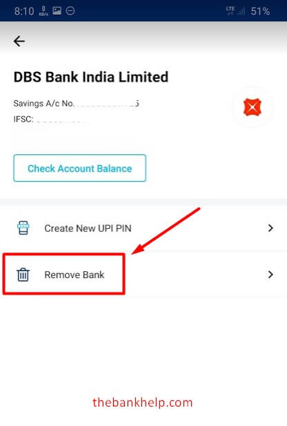 how to remove bank account from paytm