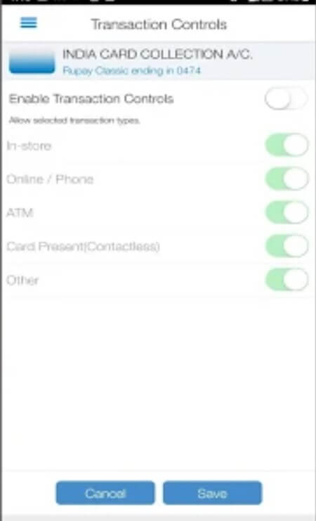turn off card using boi card shield app