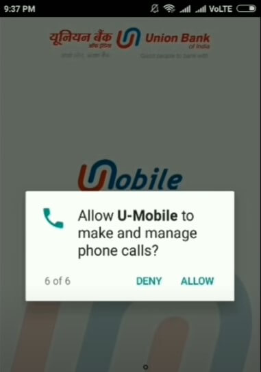 allow persmission required for u mobile app