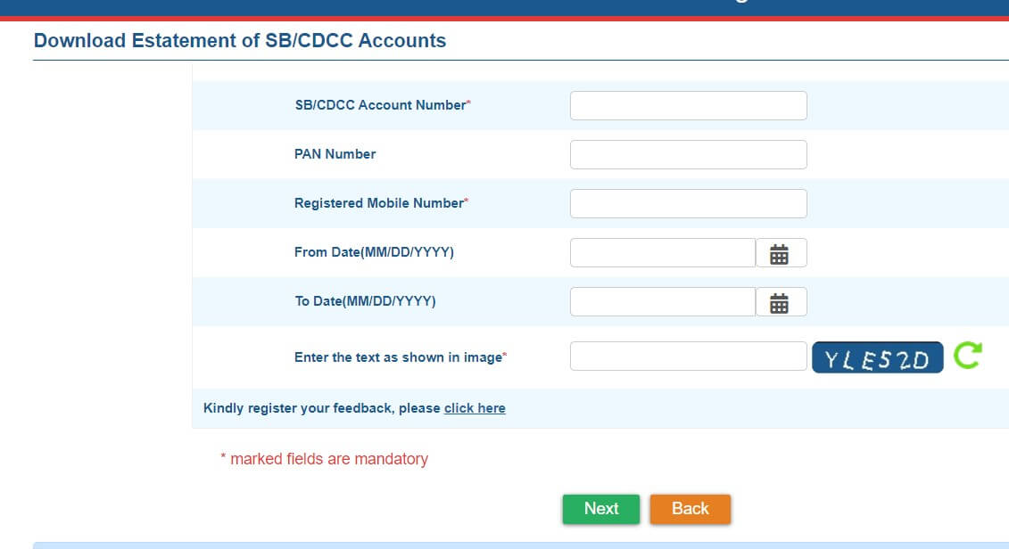 enter account number and registered mobile number to download iob statement