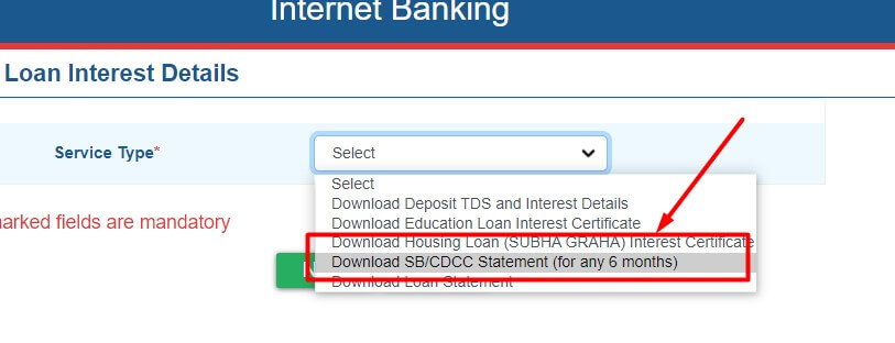select download statement any 6 months
