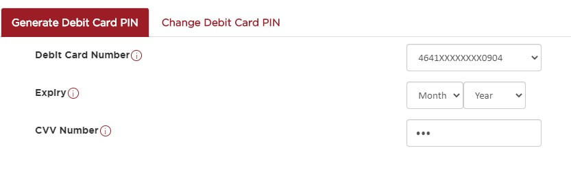 select card number and enter cvv expiry date in idfc net banking