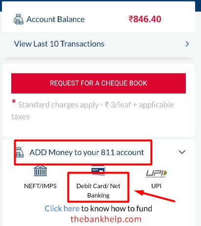select debit card option in kotak app