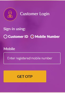 enter mobile number to log in to tmf