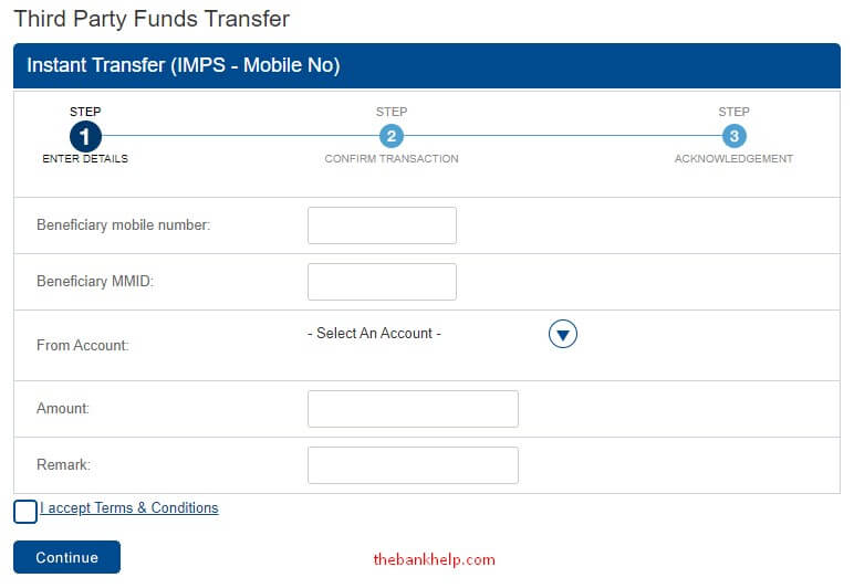 transfer funds using mmid in hdfc netbanking