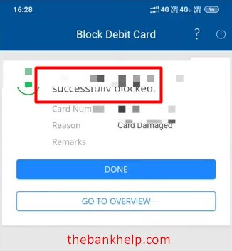 block hdfc debit card using mobile app