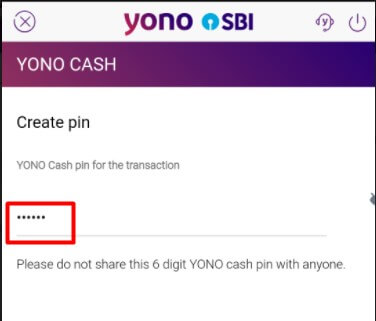 create yono cash pin