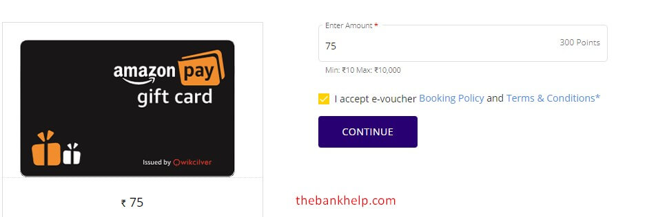 get amazon gift card using sbi debit card reward points