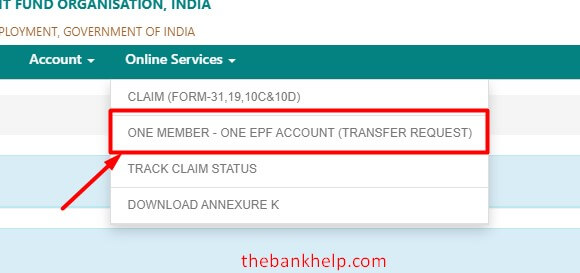 click on one member one epf account option