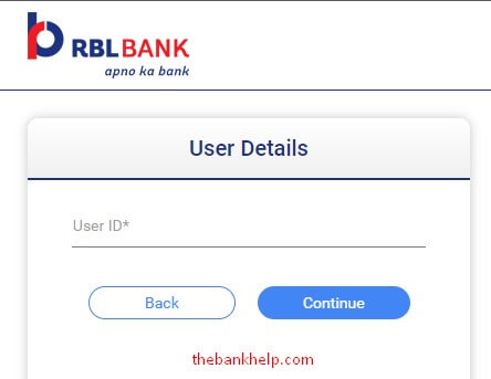 enter your rbl user id