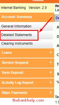 click on detailed statements