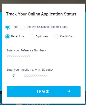 sbi home loan tracking