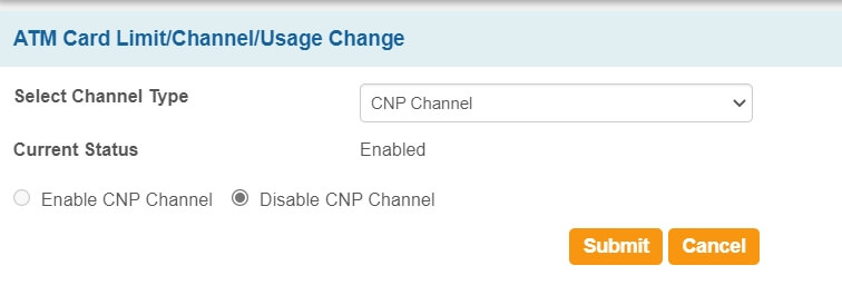 enable cnp channel in sbi debit card