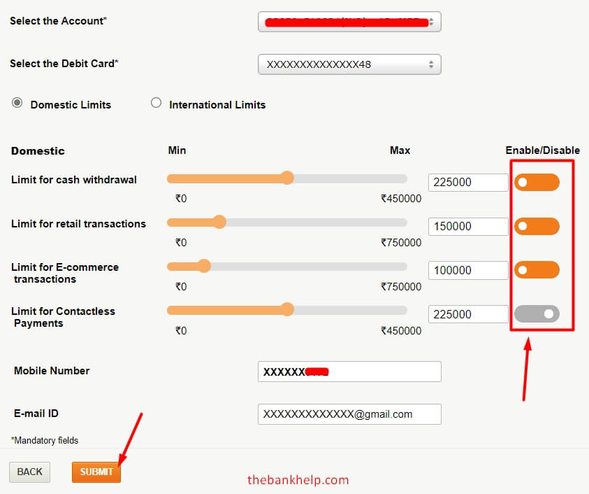 enable online transaction for icici debit card from net banking