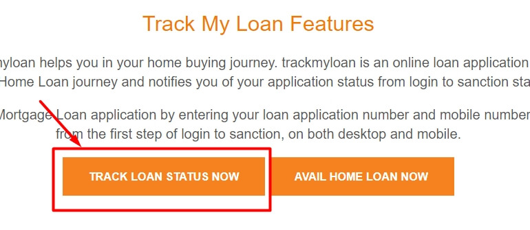 click on track loan status now button