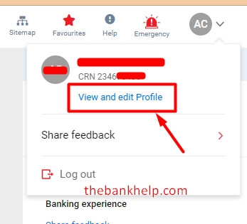 click on view and edit profile option in kotak netbanking