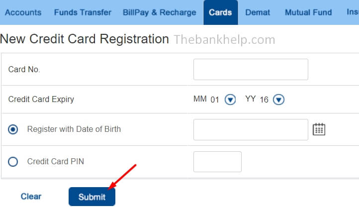 enter card number, expiry date and date of birth
