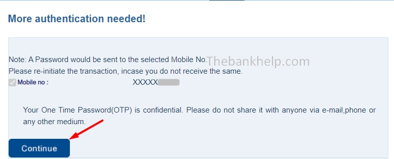 receive otp to register hdfc credit card