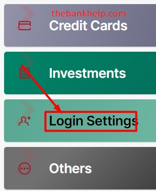 click on login settings in idfc netbanking (1)