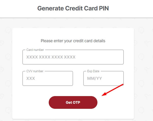 enter idfc credit card details to generate pin (1)