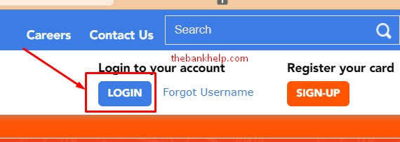 click on login button in bob financial website