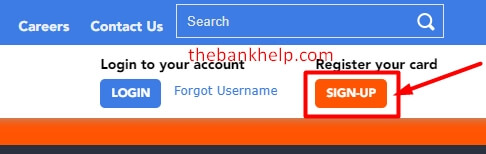 click on sign up option on bob financial website