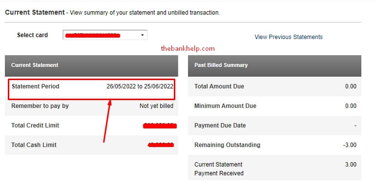 see kotak credit card statement date from net banking