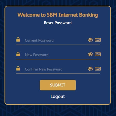 set new password for sbm bank inb