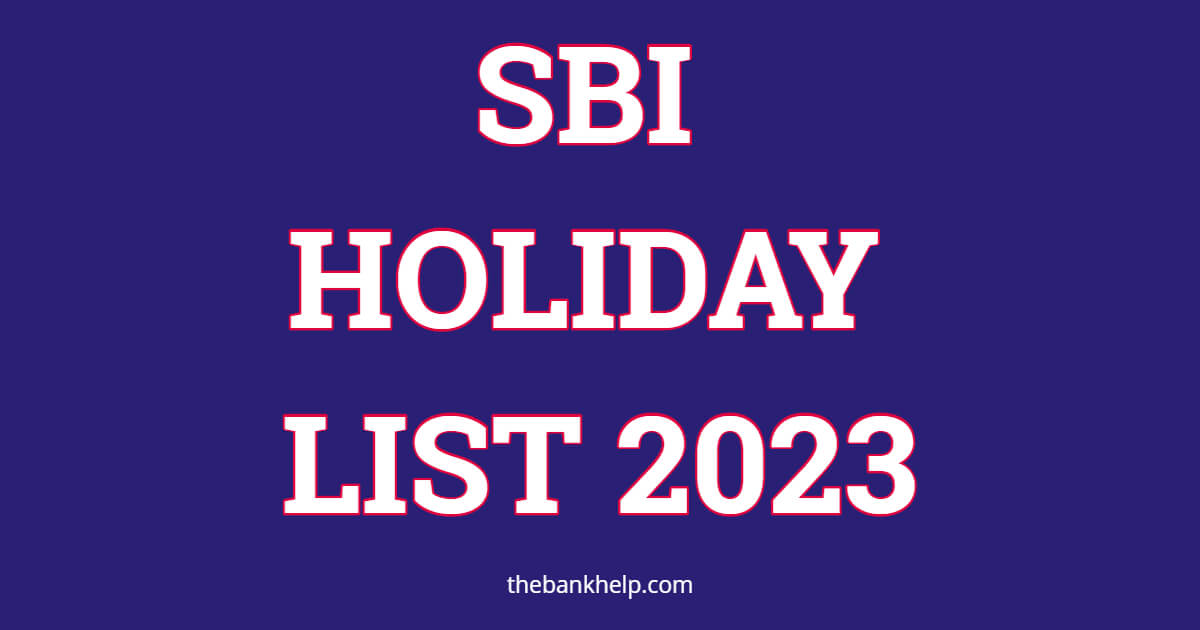 sbi bank holiday list 2023