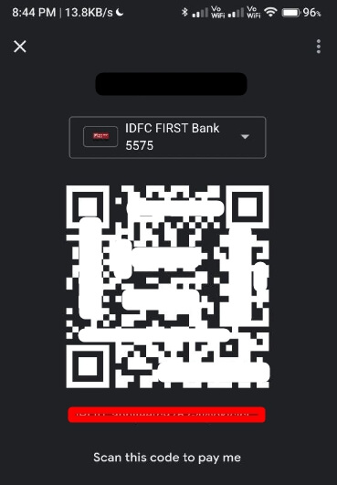 QR code in google pay