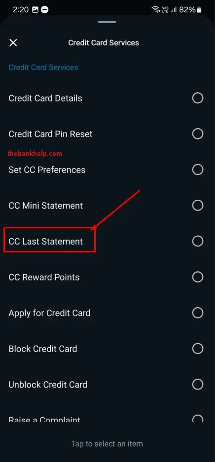 indusind bank credit card statement through whatsapp